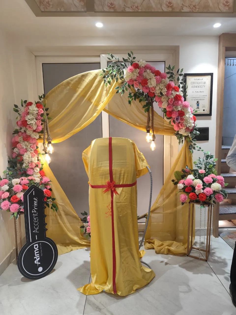 Branded backdrop · clinic