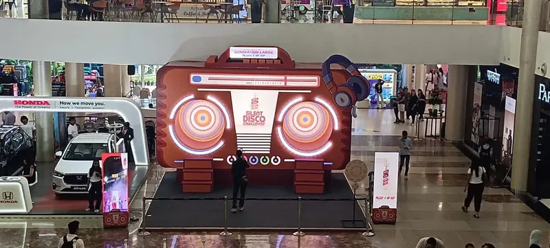 Royal Stag giant illuminated boombox mall activation
